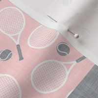 Tennis Wholecloth - Pink/Grey - Women's Tennis Players - (90) LAD23