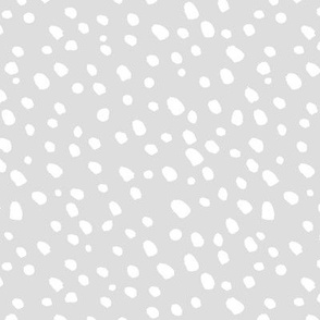 Scandinavian Minimalist Nursery White Dots on Grey Large Scale