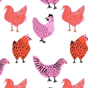 free range chickens - bright