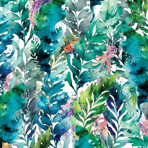 Kelp with Jellyfish, Seahorses and Fish Wallpaper - New for 2023