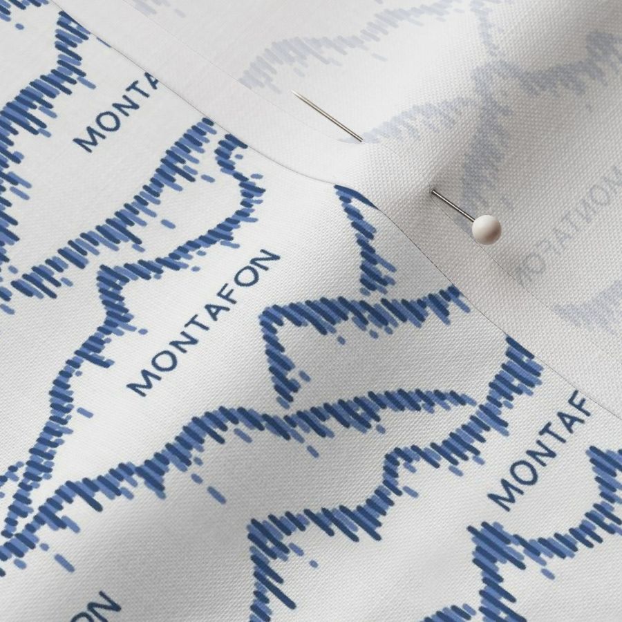 Linear mountains in blue and white - Montafon edition 7"