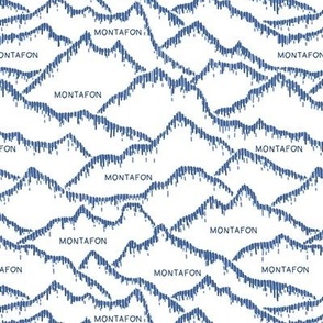 Linear mountains in blue and white - Montafon edition 7"