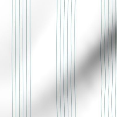guitar string stripe - teal on white