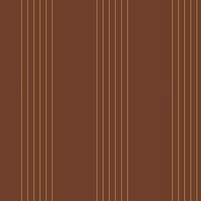 guitar string stripe - gold on brown