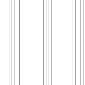 guitar string stripe - black on white