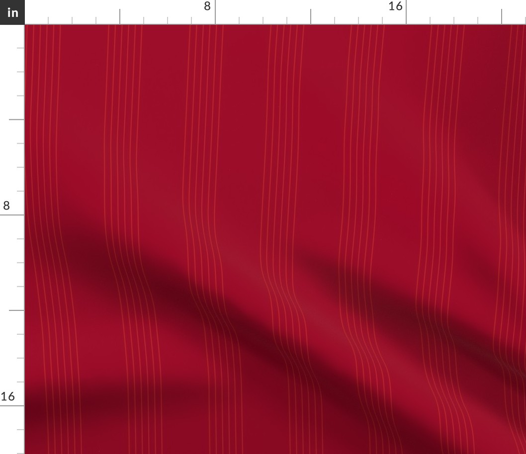 guitar string stripe - ruby red on crimson
