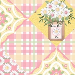 Plaid Ready to Quilt Fabric from Daisy Daze and Grandma's Hankies Collections