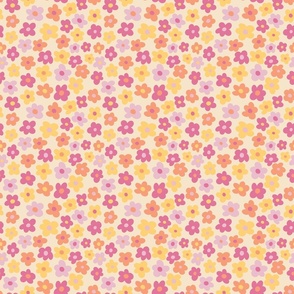 Spring floral (6") - cream, pink, yellow, orange, purple (ST2023SF)