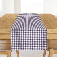 Purple Eggplant Watercolor Gingham - Ditsy Scale -Dark Purple Aubergine Checkers Buffalo Plaid Checkers