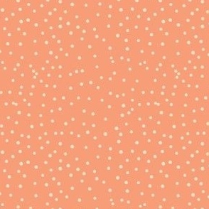 Cream Dots on Orange (4") (ST2023CD)