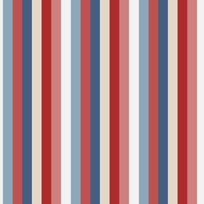 8x8 Patriotic Stripes - Large Scale Stripes - American Rainbow Stripes - Colorful 4th of July Stripes