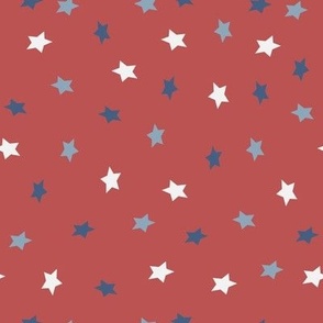 8x8 American Stars - Large Scale Stars - Pomegranate Red - Blue Stars - Independence Day - 4th of July - Memorial Day - Star Designs