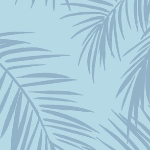 Palm Shadows - Beach Blue