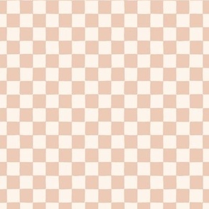 1/2 inch checker Organic retro checkerboard in Pink