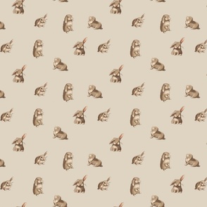 Bunny pattern brown