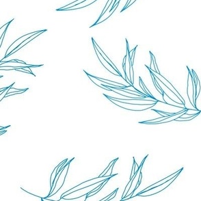 Mia Designs . Blue Leaf