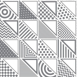 Pattern Clash in Geometric Angles Grey