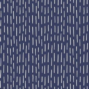 Shibori Vertical Stripes, Indigo Blue