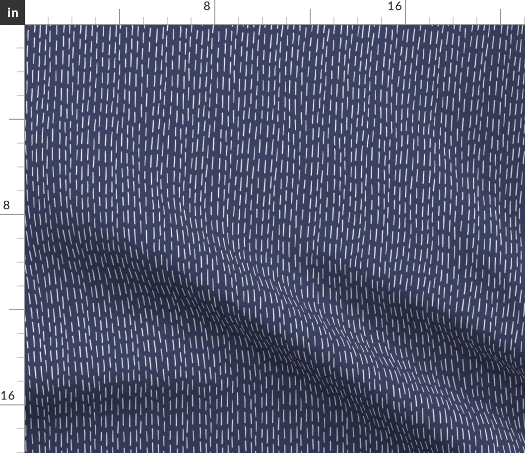 Shibori Vertical Stripes, Indigo Blue