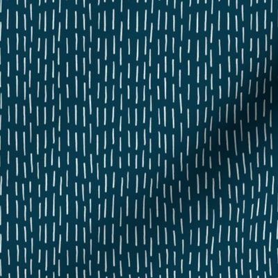 Shibori Vertical Stitches, Prussian Blue