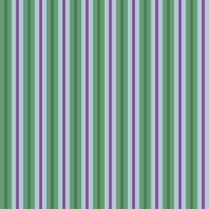 1980s Hotel 1 Inch Stripe No. 17 Vintage Colors Green, Mauve and Mint