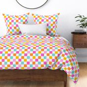 Sweet Summer Bright Checker White BG Rotated - Large Scale