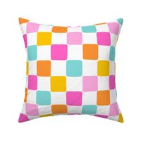 Sweet Summer Bright Checker White BG Rotated - Large Scale