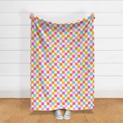 Sweet Summer Bright Checker White BG Rotated - Large Scale