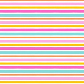 Sweet Summer Bright Stripe White BG - XS Scale