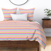 Sweet Summer Bright Stripe White BG - Small Scale