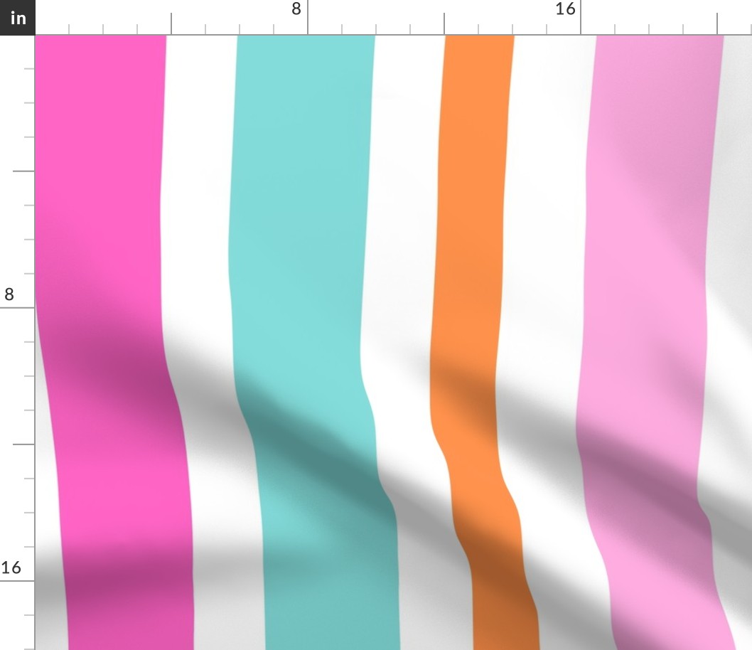 Sweet Summer Bright Stripe White BG Rotated - XL Scale