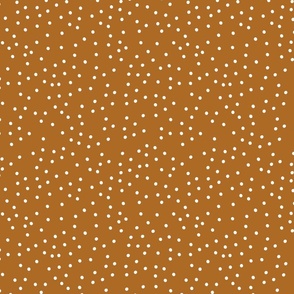 Large Scale // Halloween Spots and Dots on Copper Burnt Sienna Brown