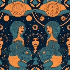  Twins in Turquoise: A Portrait of Gemini Women