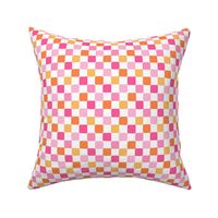 Sorbet Summer Groovy Checks White BG - XS Scale