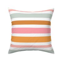 Boho Summer Stripe White BG - Large Scale