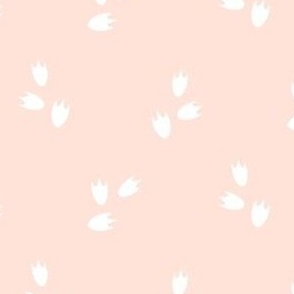 Dragon Footprint Minimalist // White on Rose // Forest Floor // Small 