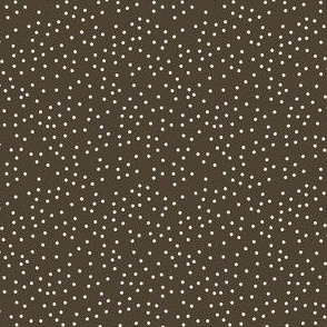 Micro Mini Scale // Halloween Spots and Dots on Deep Grey Charcoal Black 