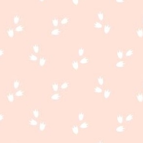 Dragon Footprint Minimalist // White on Rose // Forest Floor // Mini 