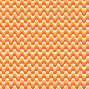 disco heatwave vintage retro swirl custom 1.5 scale tangerine by Pippa Shaw