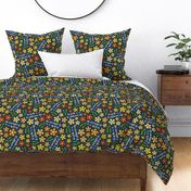 Large Scale Suck It Up Buttercup Funny Floral on Navy