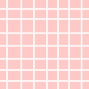 Blush Lines: Hand-Drawn Pink Grid Pattern 20in