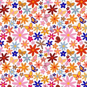 Ditsy Colorful Floral Print 