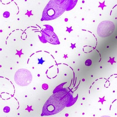 Spaceships For Girls - Purple