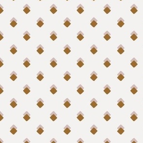 Cubes / small scale / beige brown boho neutral modern geometric minimal shapes pattern 