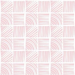 Smaller Scale Crosshatch Geometric in Cotton Candy Pink