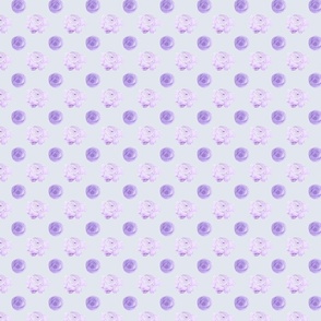 Purple Floral Dot