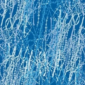 abstract twigs bright blue - Pantone Ultra-steady