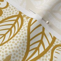 09 Soft Spring- Victorian Floral-Mustard Yellow on Off White- Climbing Vine with Flowers- Petal Signature Solids - Earth Tones- Gold- Golden- Ocher- Natural- William Morris Wallpaper- Large