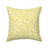 11 Soft Spring- Victorian Floral- Off White on Buttercup Yellow- Climbing Vine with Flowers- Petal Signature Solids - Bright Pastel- Gold- Golden-  Natural- William Morris- Mini