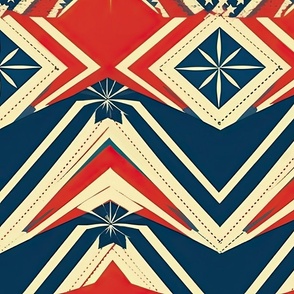 Vintage patriotic chevron pattern